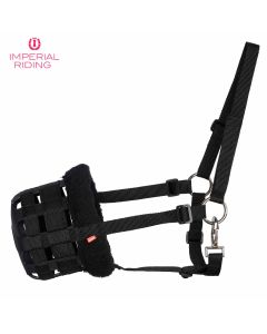 Imperial Riding Maulkorb Fressbremse mit Kunstfell|LANCADE Reitsport