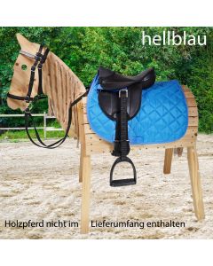 L-Sport Sattel für Holzpferd mit Schabracke + Zaumzeug mit Glitzer