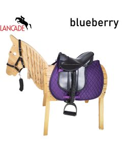 L-Sport Sattel für kleines Holzpferd mit Halfter+Strick blueberry|LANCADE Reitsport