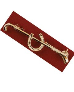 Plastronnadel Hufeisen gold
