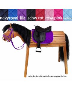 L-Sport Komplettset Sattel large und Trensenzaum für Holzpferd|LANCADE Reitsport
