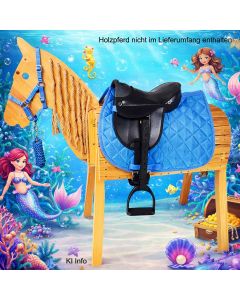 L-Sport Sattel für kleines Holzpferd mit Halfter+Strick MERMAID MAGIC|LANCADE Reitsport