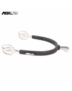 Metalab Sporen Edelstahl mit Gummiüberzug Dorn abgerundet|LANCADE Reitsport