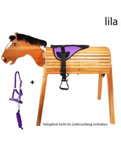 L-Sport Reitkissen Sattel für Holzpferd II Wahl +Halfter mit Strick|LANCADE Reitsport