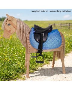 L-Sport Sattel für Holzpferd mit Sattelgurt und Zubehör-lila|LANCADE Reitsport