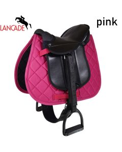 L-Sport Sattel für Holzpferd Stehpferd mit Zubehör Schabracke pink|LANCADE Reitsport