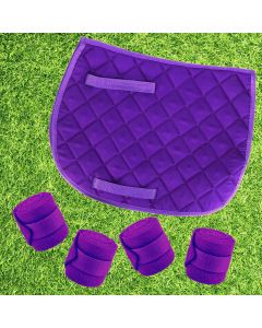 L-Sport Schabracke + Bandagen für Holzpferd oder Shetty|LANCADE Reitsport