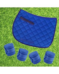 L-Sport Schabracke + Bandagen für Holzpferd oder Shetty ROT|LANCADE Reitsport