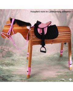 L-Sport Sattel Trensenzaum und Bandagen für Holzpferd CANDY POP LIMITED EDITION