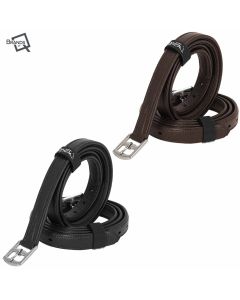QHP Steigbügelriemen aus Leder mit Nylon SENSISOFT|LANCADE Reitsport