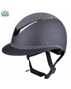 USG Reithelm Comfort Sparkle mit großem Visier|LANCADE Reitsport