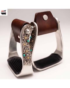 WI Western Imports Westernsteigbügel Alu VINTAGE FLORAL|LANCADE Reitsport
