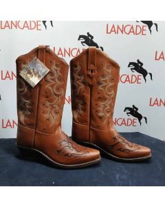 Old West Westernstiefel für Damen hellbraun|LANCADE Reitsport