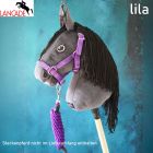 L-Sport Halfter Set mit Strick für großes Steckenpferd Hobby Horse -lila|LANCADE Reitsport