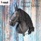 L-Sport Steckenpferd Hobby Horse groß mit Zaumzeug-Rappe mit lockiger Mähne | LANCADE Reitsport