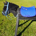 L-Sport Set Trense und Schabracke für Holzpferd-kornblau