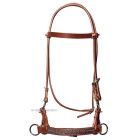 WI Western Imports Sidepull mit flachem Nasenband-natural harness