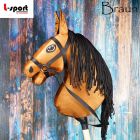 L-Sport Steckenpferd Hobby Horse groß mit Zaumzeug-Braun |LANCADE Reitsport