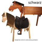 L-Sport Sattel für kleines Holzpferd Set mit Schabracke|LANCADE Reitsport-schwarz