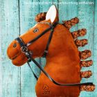 HKM Trensenzaum Zaumzeug für Hobby Horse Bunt Glitzer + 2 Stirnriemen