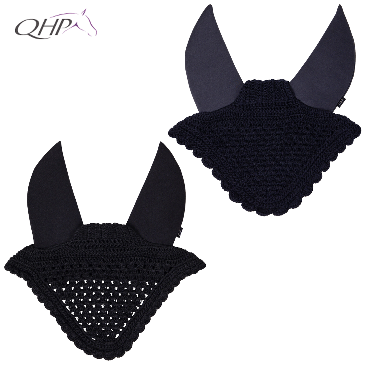 PFIFF Fliegenfransen Mit Ohrennetz - Schwarzer Fliegenschutz Für Pferde